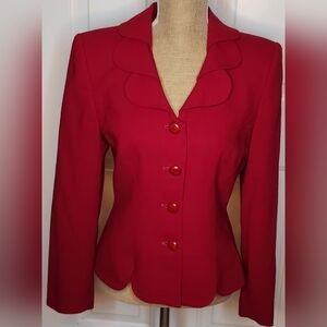 Vintage Visage Royal Elegant Red Women's Jacket (pit to pit-19" & length-23")